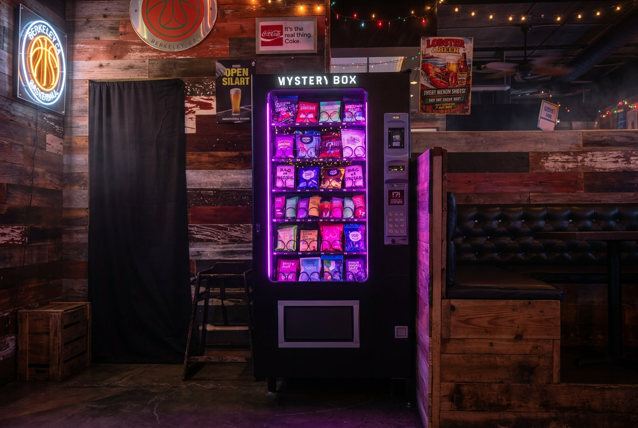 Mystery Vend machine inside Lobster & Beer